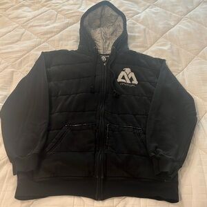 Men’s Quilted Puffer Zip Up Sweatshirt